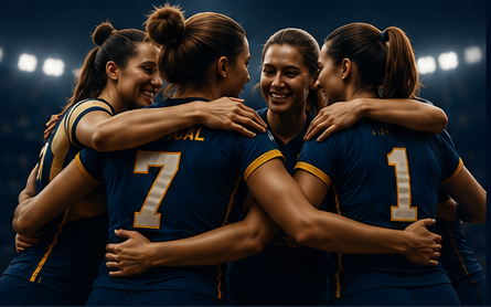 Volleygoal Academy players together as a team